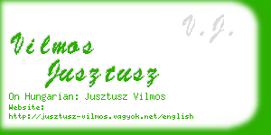 vilmos jusztusz business card